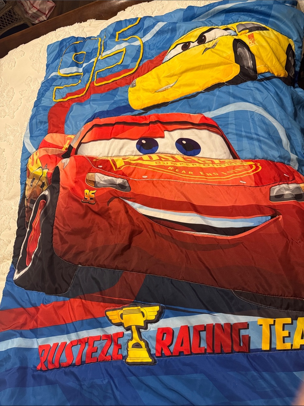 Disney Cars Lightning McQueen Kids Comforter - Red & Blue